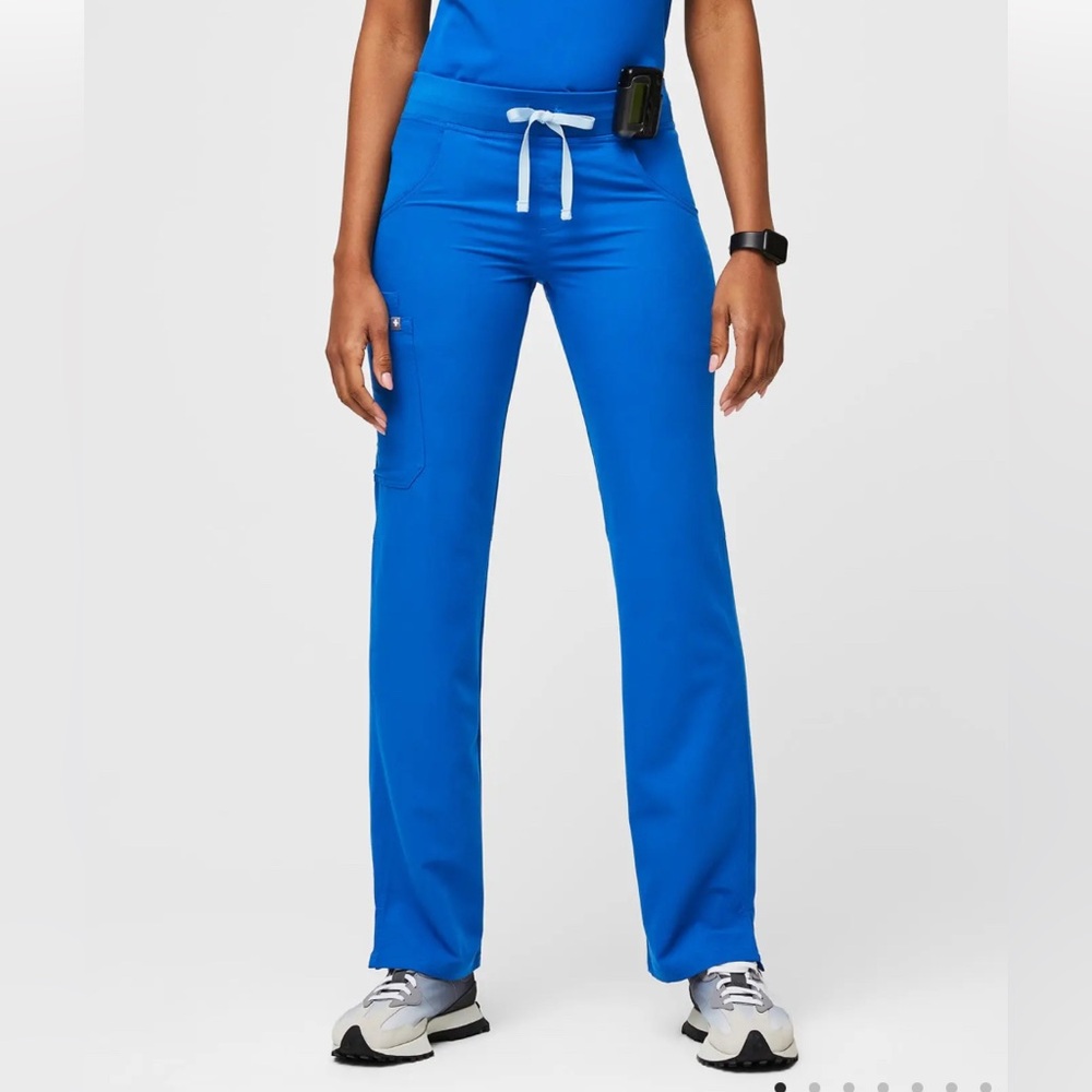 NWOT Figs Kade Women's Straight Leg Pants in Royal blue.